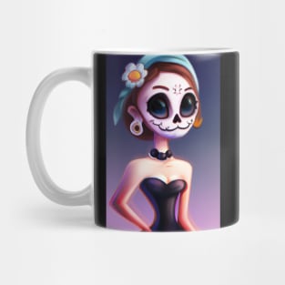 classy sugar skull girl Mug